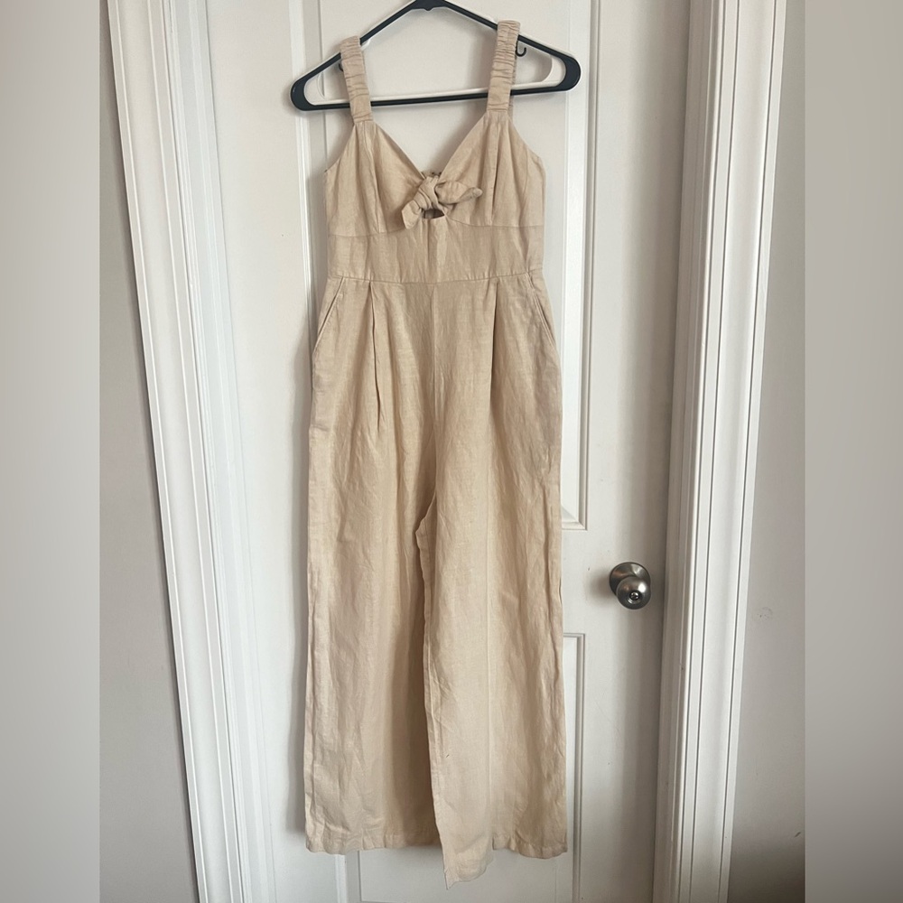 Zara Linen Blend Jumpsuit | xs